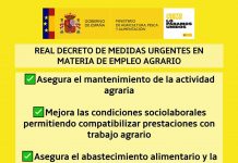 El Gobierno aprueba medidas urgentes para favorecer la contratación temporal de trabajadores en el sector agrario