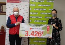 Hijos de Luis Rodríguez (masymas supermercados) dona 3.426 euros a Cruz Roja
