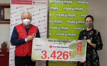 Hijos de Luis Rodríguez (masymas supermercados) dona 3.426 euros a Cruz Roja