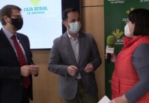 David Villar, Dtor. Gral. de Medio Natural y Javier Nievas de Caja Rural de Asturias