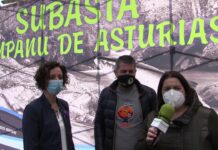 Geli Fdez., directora de CAPENASTUR y Diego Javita, comprador del Campanu de Asturias