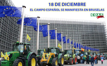 Más de un centenar de agricultores y ganaderos de COAG participarán el 18 de diciembre en Bruselas en la gran manifestación del campo europeo