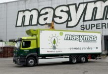 Supermercados masymas incorpora su cuarto camión 100% eléctrico para su distribución en Asturias