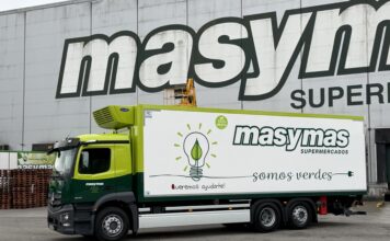 Supermercados masymas incorpora su cuarto camión 100% eléctrico para su distribución en Asturias